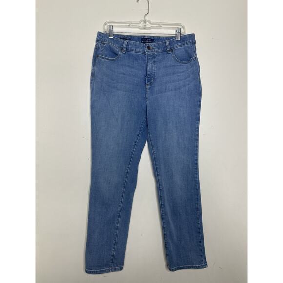 Talbots Women’s Size 14 Curvy High Waist Straight Leg Medium Wash Jeans - Picture 1 of 6